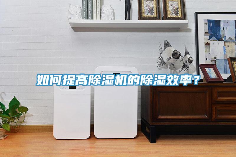 如何提高除濕機的除濕效率?