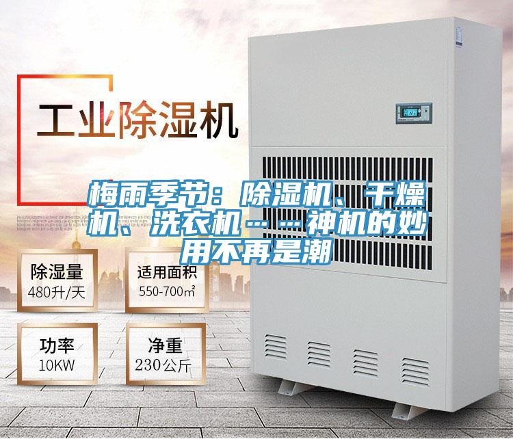 梅雨季節：除濕機、干燥機、洗衣機……神機的妙用不再是潮