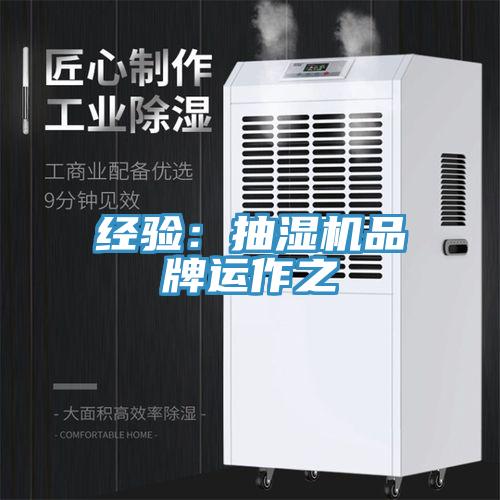 經驗:抽濕機品牌運作之