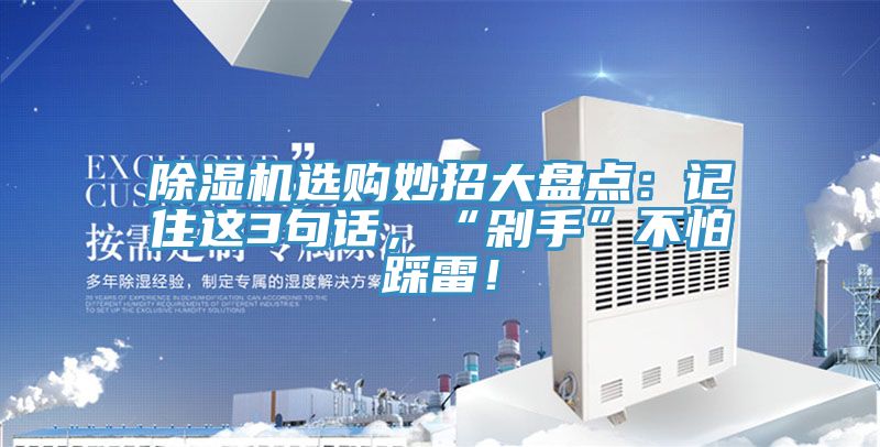 除濕機(jī)選購(gòu)妙招大盤(pán)點(diǎn)：記住這3句話，“剁手”不怕踩雷！